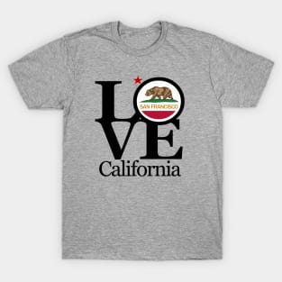 LOVE San Francisco Typography Art T-Shirt